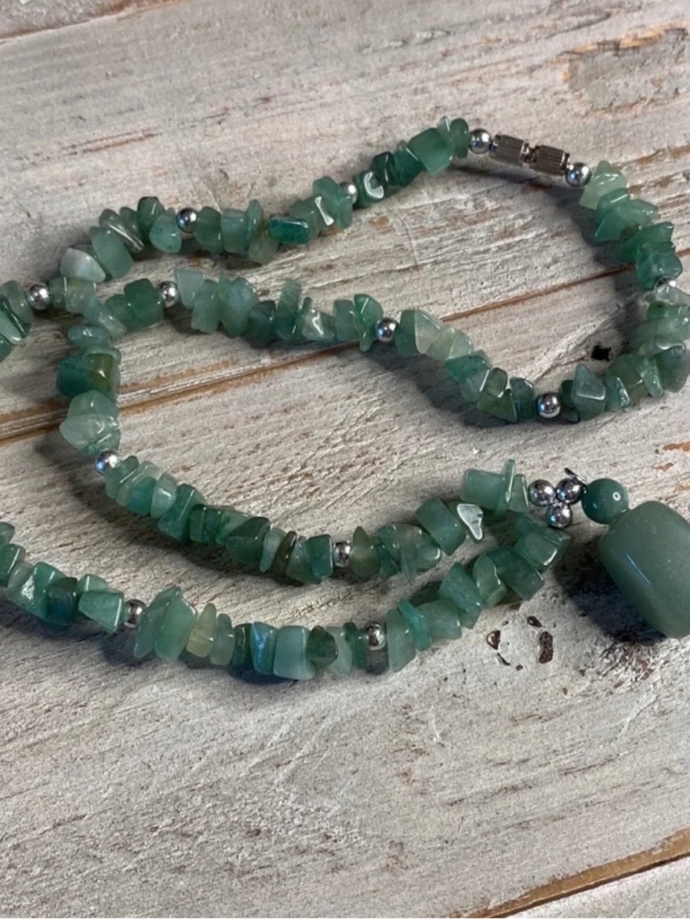 Turquoise Blue & Green Aventurine Beaded Necklaces - BOTH NECKLACES $10 - Picture 3 of 3